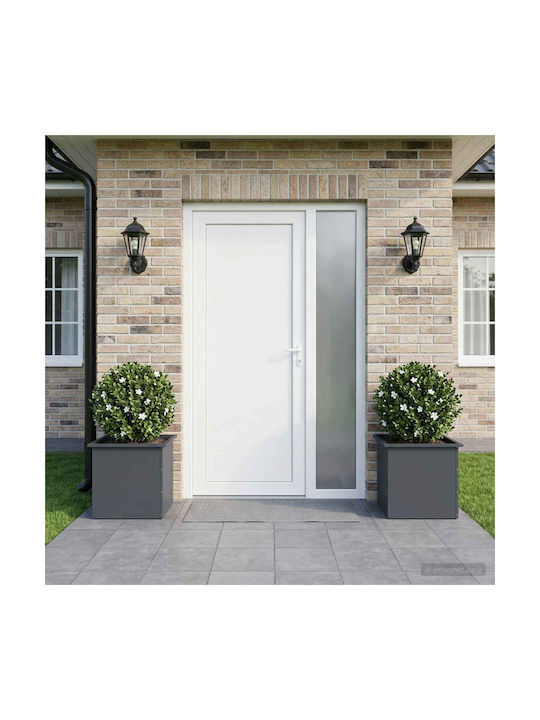 vidaXL Set of 2 Metal Planter Boxes Anthracite