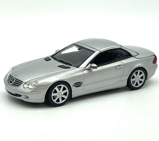 1/43 Mercedes-Benz SL 2001 R230 Сребрист С Работещ Покрив