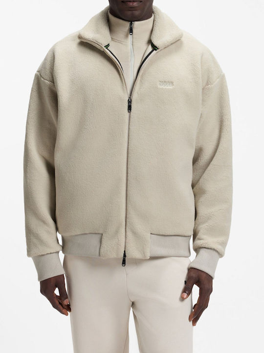 Sw_teddy Fz Jachetă Bărbătească din Fleece Bej