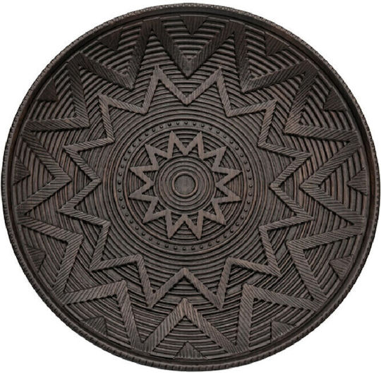 Espiel Set of Decorative Wooden Platters Black 6pcs 30x30cm