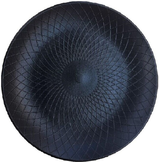 Espiel Set of Black Decorative Platters 8 Pieces 30x30cm