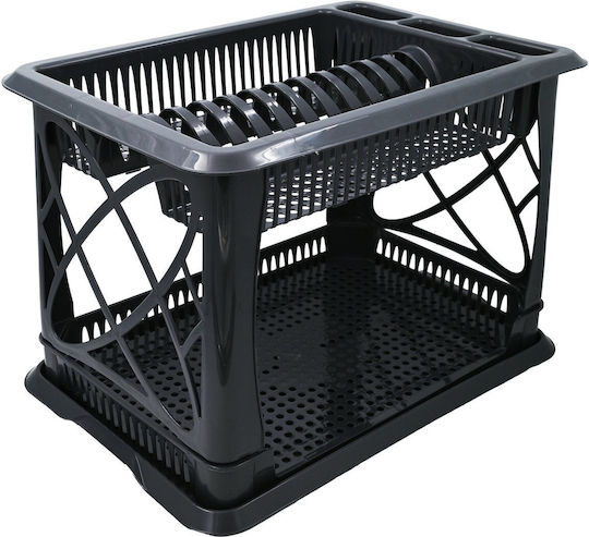 Sidirela Scurgător pentru Chiuvetă din Plastic Negru 42x30x29cm