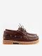 Newton Leather Men's Boat Shoes in Burgundy
