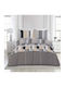 Heinner Σετ Παπλωματοθήκη 200x220cm Διπλή με 2 Μαξιλαροθήκες & 1 Σεντόνι Γκρι