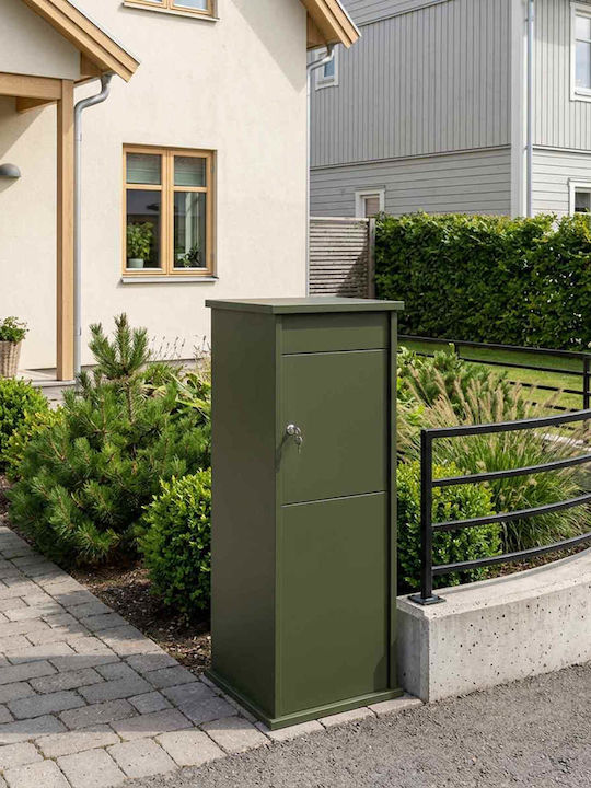 vidaXL Γραμματοκιβώτιο Εξωτερικού Χώρου Inox σε Πράσινο Χρώμα 40x40x100cm