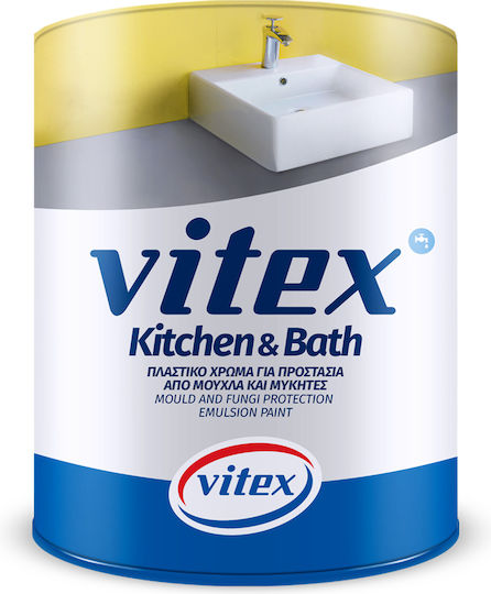 Vitex Kitchen & Bath Plastic Water-Based Paint for Interior Use White 9 L