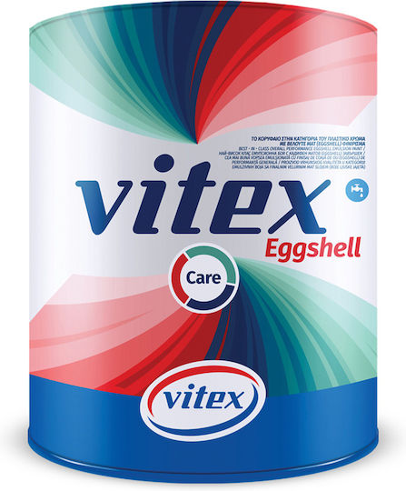 Vitex Eggshell Πλαστικό Υδρόχρωμα για Εσωτερική Χρήση Λευκό 3lt