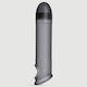 Elastische Silikon-Penishülle mit Rippen Flexible Ribbed Silicone Penis Sleeve 17,6 cm Schwarz