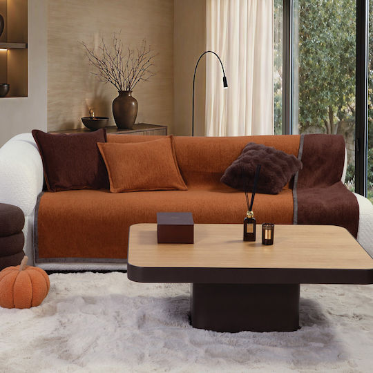 Nef-Nef Homeware Tanger Armchair Throw L180xW180cm Camel/Coffee Nef-Nef Homeware Tanger Armchair Throw L180xW180cm Camel/Coffee