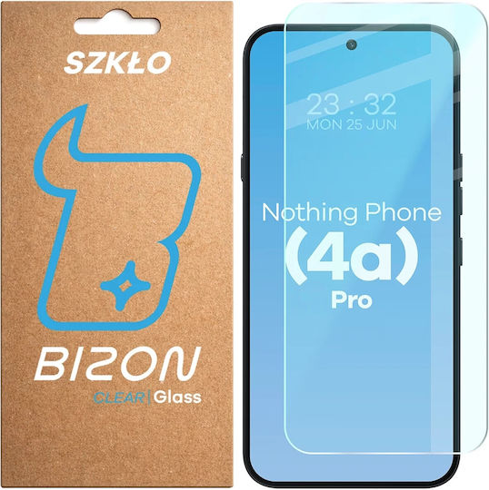 Bizon Glass Clear Tempered Glass Screen Protector Compatible Nothing Phone 4a Pro Transparent