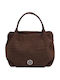 Nora Leather Women's Handbag Suede Brown
