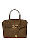Khakifarbene Damen-Schultertasche