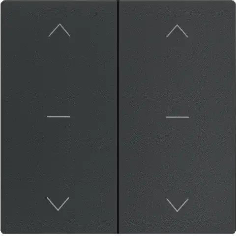 Kontakt-Simon Recessed Quadruple Roller Shutter Wall Switch Without Frame Grey