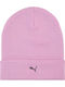 Metal Cat Beanie Women's Knitted Beanie in Pink