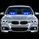 Professional Double Blue Windshield Beacon for Vehicle Strobe Warning Light 12/24V 72 Super COB LED 16000 lm TC-618