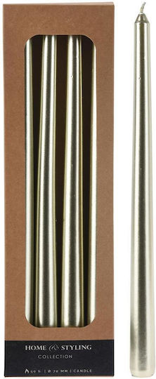 Koopman Dekorative Kerzenleuchterkerzen Gold 30 cm 4 Stück