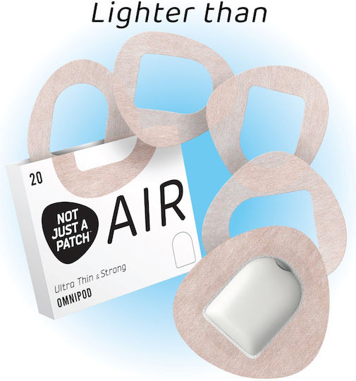 Not Just A Patch Air Cutout Waterproof Omnipod Adhesive Patch 20 Pieces – Beige