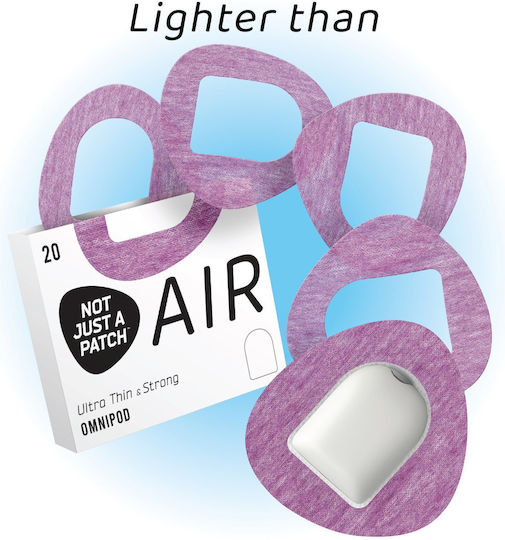 Not Just A Patch Air Cutout Αδιάβροχο Αυτοκόλλητο Omnipod 20τμχ – Μωβ