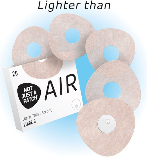 Not Just A Patch Air Cutout Αδιάβροχο Αυτοκόλλητο Αισθητήρα Freestyle Libre 3 20τμχ – Μπεζ