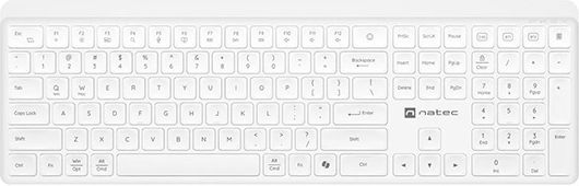 Natec Tang Безжична Bluetooth клавиатура International English Съвместима с Mac Бяла