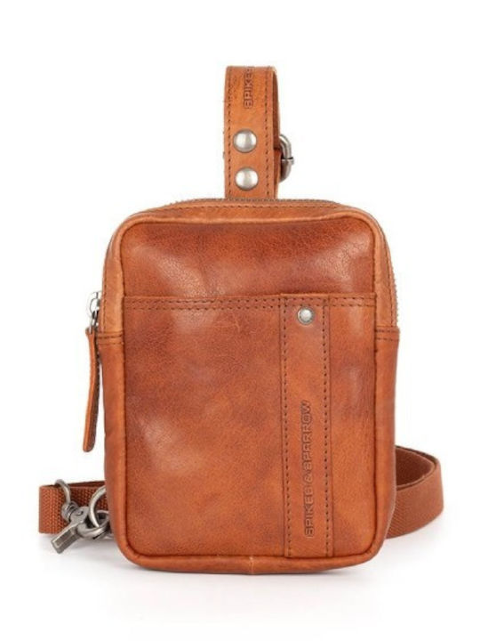 Leather Men's Sling Bag Tabac Brown