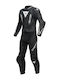 Кожен Разделящ Се Перфориран Състезателен Гащеризон Laguna Seca 5 2pcs Leather Suit Черен Черен Бял 2015100146 Dainese