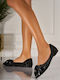 Olisia Suede Γυναικείες Μπαλαρίνες Μαύρες