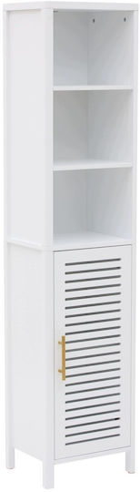 5Five Badezimmer-Säulenschrank zur Bodenmontage 36x30x160 cm Weiß
