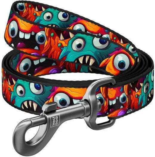 WauDog Hundeleine/Hundeführer Gurt Tooth Monsters 15 mm
