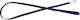 Barry King Hundeleine/Führleine für Hunde aus blauem Gurtband 1 m x 25 mm