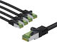 Goobay S/FTP Кат. 6а (Gigabit) Ethernet мрежов кабел 1 m Сив 5 бр.