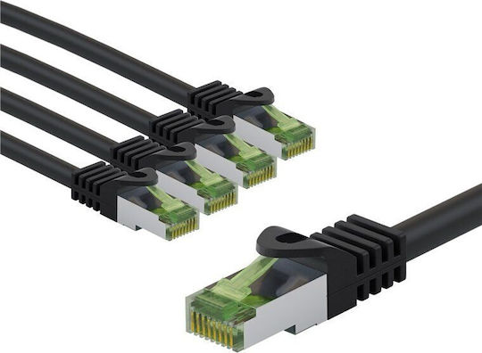 Goobay S/FTP Кат. 6а (Gigabit) Ethernet мрежов кабел 1 m Сив 5 бр.