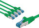 Goobay S/FTP Кат. 6 (Gigabit) Ethernet Мрежов Кабел 5 m Зелен 5 бр.