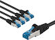 Goobay S/FTP Cat.6 (Gigabit) Ethernet Network Cable 2m Black 5 Pieces