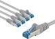Goobay S/FTP Cat.6 (Gigabit) Ethernet мрежов кабел 2 m Сив 5 бр.