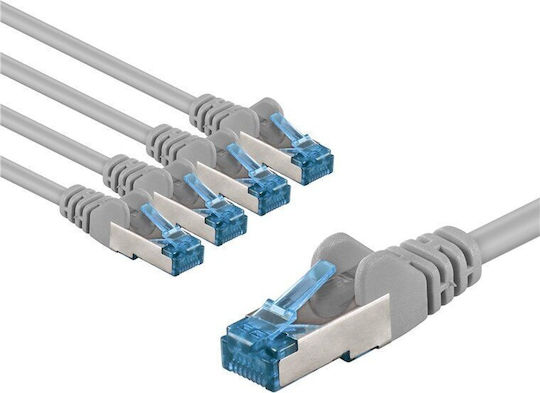 Goobay S/FTP Cat.6 (Gigabit) Ethernet мрежов кабел 2 m Сив 5 бр.