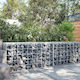 vidaXL Steel Gabion Fence Basket for Garden 50x20x50 cm Silver