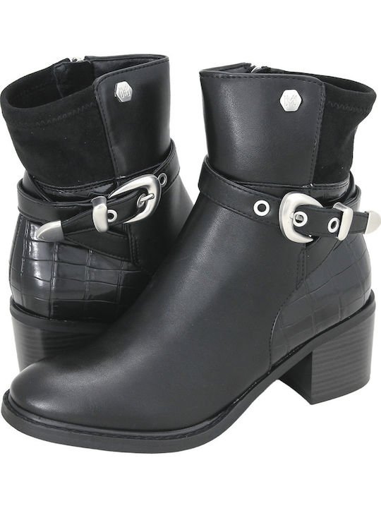 Дамски кожени боти черни