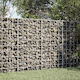 vidaXL Steel Gabion Box for Garden Fencing 100x20x100 cm Silver