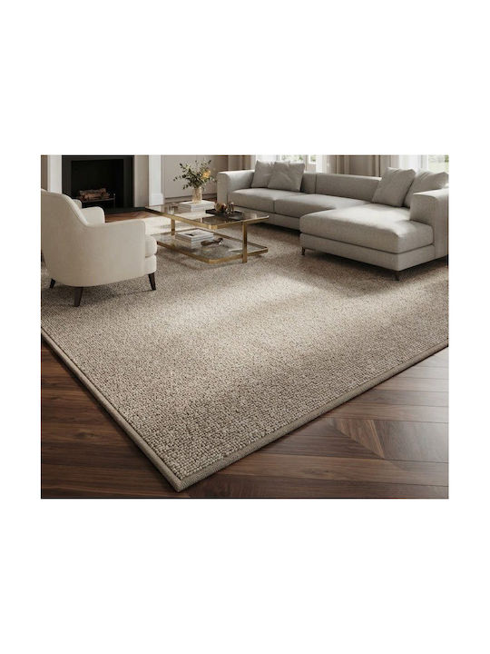 Eco-Carpet Cedes Non-Slip Rectangular Beige Fir...