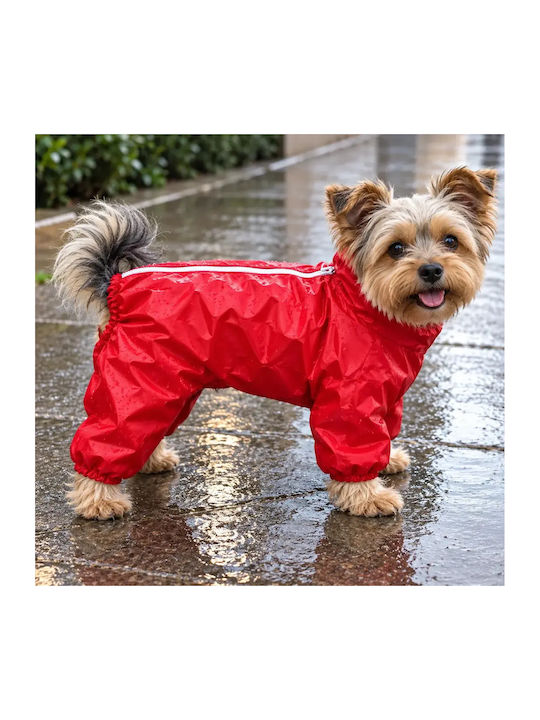 Wasserdichter Hundeganzkörperanzug Woof Moda Rot Reißverschluss & Transporttasche – XL 38 cm Wasserdichter Hundeganzkörperanzug Woof Moda Rot Reißverschluss & Transporttasche – XL 38 cm