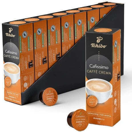 Tchibo Espresso-Caffè-Crema-Kapseln Kompatibel mit Cafissimo-Maschinen 80 Kapseln