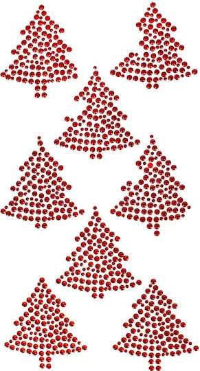 Set of Hanging Crystal Tree Ornaments Multicoloured 8 cm 8 Pieces