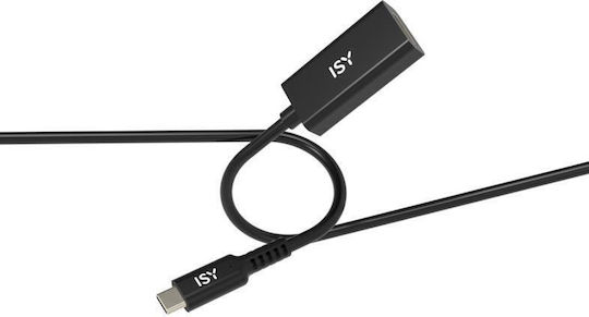 Адаптерен Кабел USB-C Към HDMI ISY IHD-9030 15 cm Черен