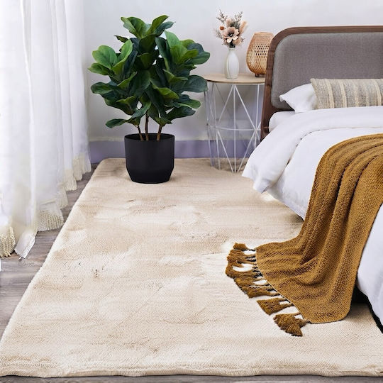 SpitiBazaar Modern Schlafzimmer-Teppichsets Ecru 3 Stücke SpitiBazaar Modern Schlafzimmer-Teppichsets Ecru 3 Stücke
