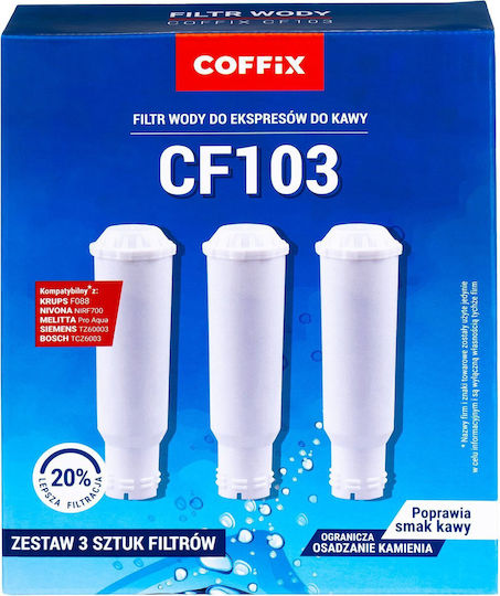 Coffix Wasserfilter Coffix Cf103 Melitta Nivona Krups Bosch Siemens 3 Stück