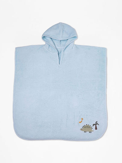 Sunshine Baby-Poncho-Bademantel mit Kapuze Fluffy Hellblau