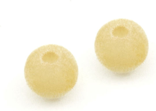 Velvet Beads 10mm/ø2mm Ecru 100 pcs