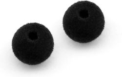 Velvet Bead 10mm/ø2mm Black 100 Pieces