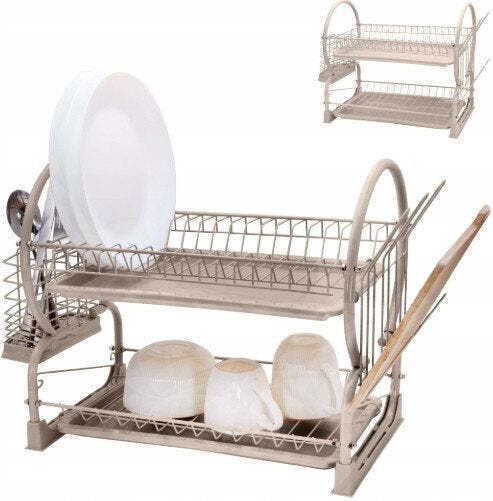 Brunbeste Metallischer Spülbeckenabtropfer Beige 56x39x25cm